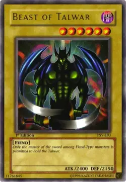 Beast of Talwar PSV-103 - Ultra Rare - Near Mint 1st Edition YuGiOh! TCG - Image 1