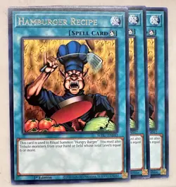 Yugioh! 3x Hamburger Recipe WISU-EN042 Rare 1st Ed NM - Image 1