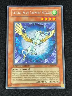 YUGIOH CRYSTAL BEAST SAPPHIRE PEGASUS CT04-EN002 SECRET (NM) - Image 1
