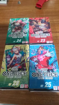 One Piece Starter Deck 4 Decks ST 28 25 24 23 Four total starter Decks Sealed - Image 1