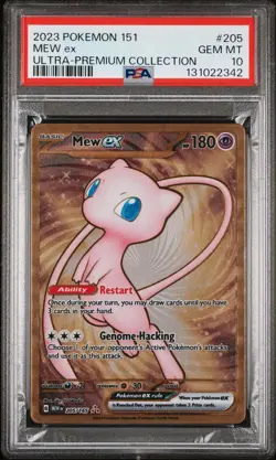 2023 Pokemon Mew ex Full Art 151 UPC Gold Metal Promo Card 205/165 PSA 10 GEM MT - Image 1