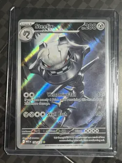 2025 Pokemon Mega Evolution Steelix 150/132 ILLUSTRATION RARE Holo Card NM - Image 1
