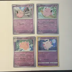 Clefairy & Clefable Pokemon Card Lot - X4 Unique Holos - A236 - Image 1