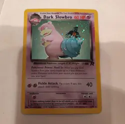 Pokemon Dark Slowbro Team Rocket Holo Rare 12/82 2000 60 HP Stage 1 Card - Image 1