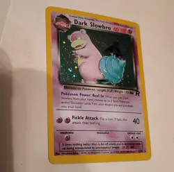 Pokemon Dark Slowbro Team Rocket Holo Rare 12/82 2000 60 HP Stage 1 Card - Image 2