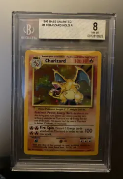 Charizard Base Set 4/102 BGS 8 Pokemon TCG Card - Image 1