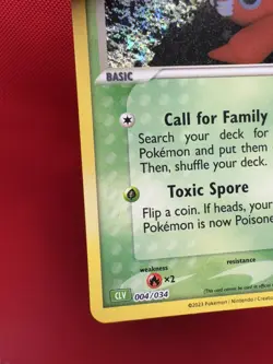 Paras 004/034 CLV Trading Card Game NM Condition, Classic Holo Pokemon #644 - Image 5