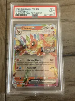 Flareon ex 014/131 Evolutions Holo Pokemon With Japanese Card 2025 PSA 9 New - Image 1
