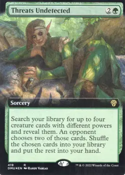 THREATS UNDETECTED 419 EXTENDED ART FOIL DOMINARIA UNITED MAGIC MTG NM - Image 1