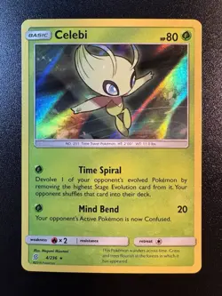Celebi - 4/236 - SM Unified Minds Holo Rare Pokemon Card - NM - Image 1