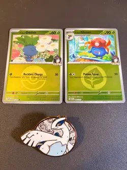 Erika's Oddish & Gloom ASC 001/217 002/217 Reverse Holo Set Pokemon TCG NM - Image 1