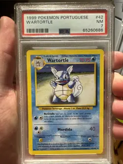 PSA 7 NM Wartortle EVOLUTION BOX ERROR Pokemon PORTUGUESE Base Set WOTC 1999 - Image 1