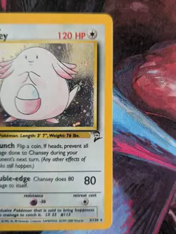 Pokemon TCG Chansey 3/130 Base Set 2 Holo Rare NM clean - Image 5