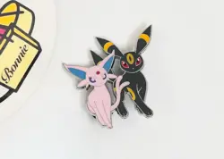 Pokemon Espeon & Umbreon Pin From Prismatic Evolutions Premium Figure Collection - Image 1