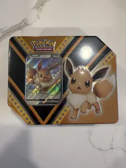 Pokemon V Powers Tin Eevee HAS EVOLVING SKIES 820650807398 - Image 1