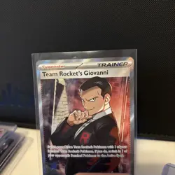 *Damage* Pokemon Destined Rivals Team Rockets Giovanni Trainer Full Art 225/182 - Image 3