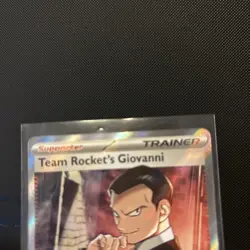 *Damage* Pokemon Destined Rivals Team Rockets Giovanni Trainer Full Art 225/182 - Image 5