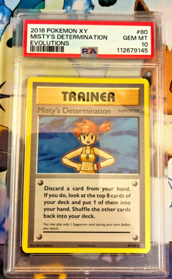 Misty's Determination Uncommon #80 - PSA GEM MT 10 - 2016 Evolutions - Pokemon - Image 1