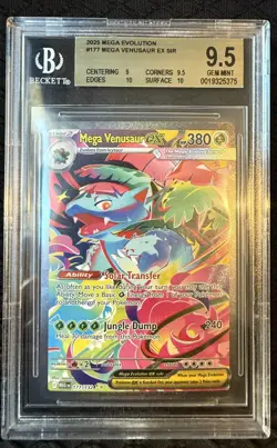 2025 Pokemon Mega Evolution Mega Venusaur ex SIR 177/132 BGS GEM MINT 9.5 - Image 1