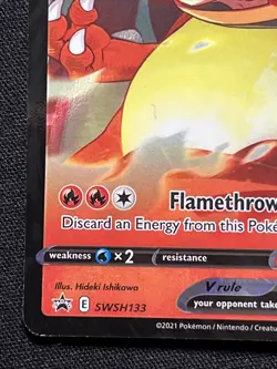 Lance’s Charizard V SWSH133 Pokemon Celebrations Black Star Promo Holo NM #1 - Image 2