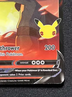 Lance’s Charizard V SWSH133 Pokemon Celebrations Black Star Promo Holo NM #1 - Image 3