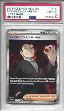 Pokemon Giovanni's Charisma 197/165 Sv: Scarlet & Violet 151 PSA 10 Gem Mint - Image 1