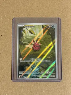 Pokemon TCG Venipede 132/086 Sv: Black Bolt Illustration Rare Holo Basic 80 HP - Image 1