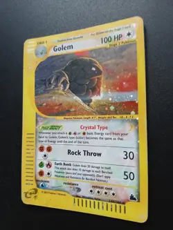 Pokemon ENG Crystal Golem Regular Holo Skyridge 148/144 No Charizard Aquapolis 2 - Image 2
