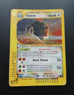 Pokemon ENG Crystal Golem Regular Holo Skyridge 148/144 No Charizard Aquapolis 2 - Image 4