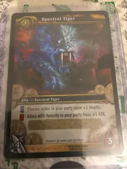 SPECTRAL TIGER LOOT CARD World of Warcraft - not scratched!!!!!! - Image 1