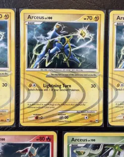 Pokemon TCG Platinum Arceus AR2 AR3 AR6 Arceus Lv. 100 Holo Card Lot NM/M - Image 3