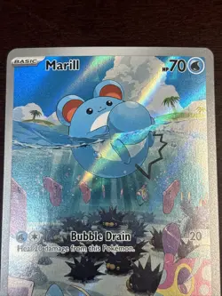 Pokemon TCG Marill Paldea Evolved Holo Card 204/193 Illustration Rare - Image 3