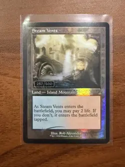 Magic the Gathering MTG Ravnica Remastered Steam Vents Retro Frame Serial /500 - Image 1