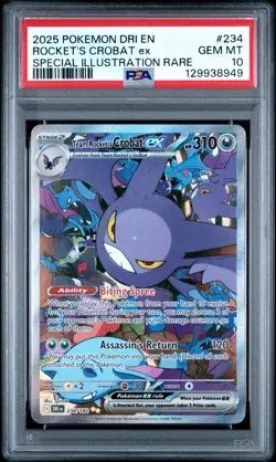 PSA 10 CROBAT ex 234/182 | Destined Rivals Full Art Graded Pokemon Card - Image 1
