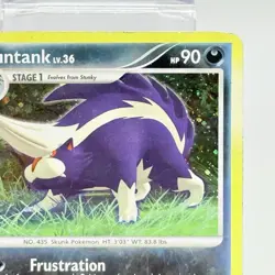 Pokemon TCG Skuntank 15/130 Rare Holo Diamond & Pearl Card MP - Image 3