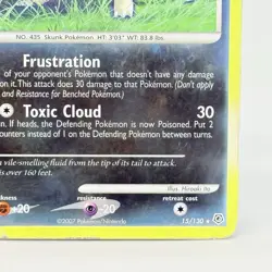 Pokemon TCG Skuntank 15/130 Rare Holo Diamond & Pearl Card MP - Image 4