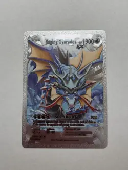 Raging Gyarados EX HP1900 Storm Burst Silver Foil Fan Art Display Card NM - Image 1