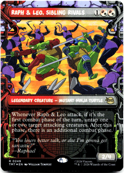 Raph & Leo, Sibling Rivals (Showcase) - FOIL - MTG: Teenage Mutant Ninja Turtles - Image 3