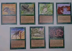 MTG Alternate Forth 4th Edition Common Lot Green 7 Unplayed Magic The Gathering - Image 1