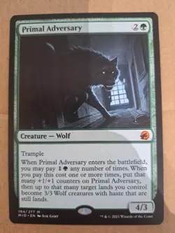 MTG Innistrad: Midnight Hunt - Primal Adversary foil mythic rare 194/277 M - Image 1