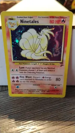 NINETALES Base Set 2 POKEMON Holo Foil 2000 Trading Card 13/130 - Image 1