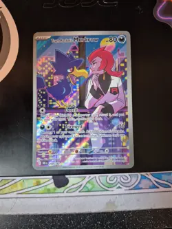 Pokemon TCG Destined Rivals Team Rockets Murkrow Card 200/182 IR Mint - Image 1
