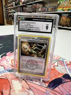 UNDERGROUND EXPEDITON POKEMON 2009 RISING RIVALS CROSS HOLO POKEMON LEAGUE CGC 9 - Image 1