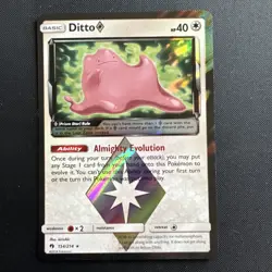 Ditto ◇ 154/214 Holo Rare Prism Star Lost Thunder Pokemon Near Mint - Image 1