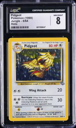 1999 POKEMON JUNGLE - HOLO #8/64 PIDGEOT CGC 8 - Image 1