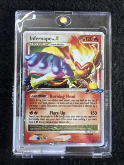 2007 Pokemon Infernape LV.X Holo Black Star Promo DP10 Swirl Ungraded - Image 1