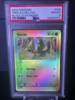 Nintendo Black Star Promo Pokemon TCG Treecko Reverse Foil PSA 8 - Image 1