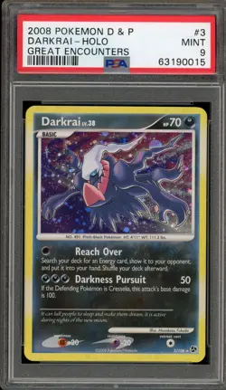 Pokemon Darkrai Great Encounters Holo Rare #3 PSA 9 Mint - Image 1