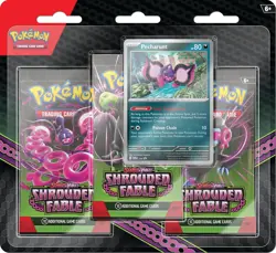 Pokemon TCG Scarlet and Violet Shrouded Fable 3 Pack Booster Blister - Image 1