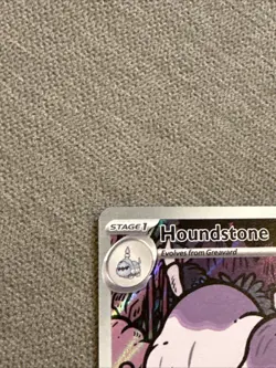 Pokemon TCG Houndstone 145/132 Me01: Mega Evolution Holo Illustration Rare Mint - Image 2